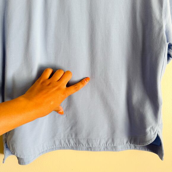 Athleta Light Blue Short Sleeve Effortless Tee - Medium - Picture 4 of 9